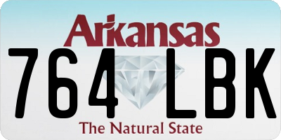AR license plate 764LBK