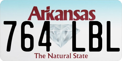 AR license plate 764LBL