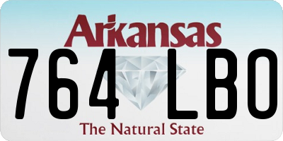 AR license plate 764LBO