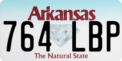 AR license plate 764LBP