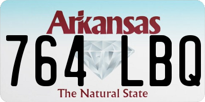 AR license plate 764LBQ