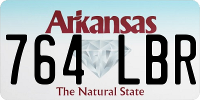 AR license plate 764LBR