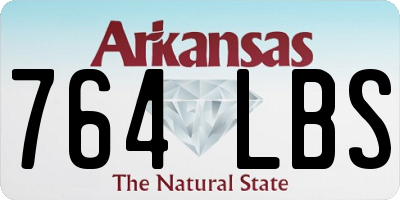 AR license plate 764LBS