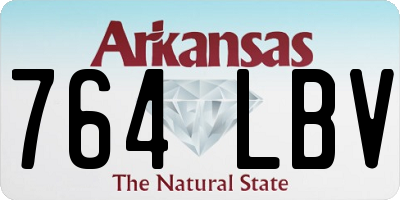 AR license plate 764LBV
