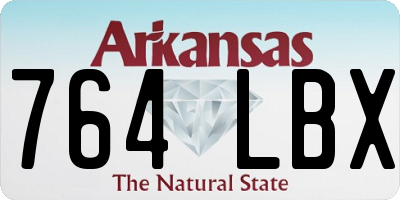 AR license plate 764LBX