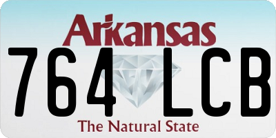 AR license plate 764LCB