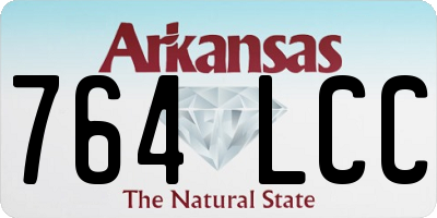 AR license plate 764LCC