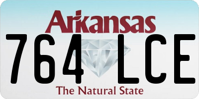 AR license plate 764LCE