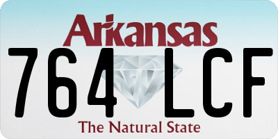 AR license plate 764LCF