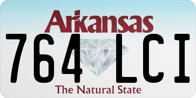 AR license plate 764LCI