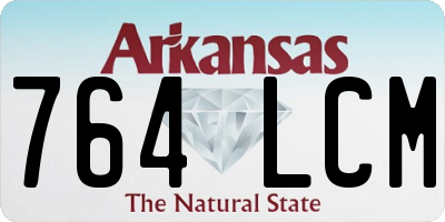 AR license plate 764LCM