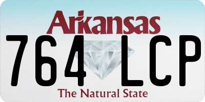 AR license plate 764LCP