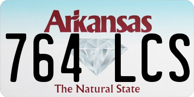 AR license plate 764LCS
