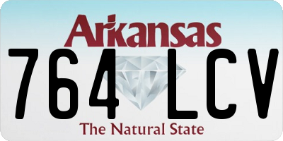 AR license plate 764LCV