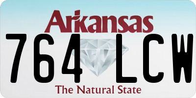 AR license plate 764LCW