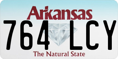 AR license plate 764LCY