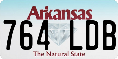 AR license plate 764LDB