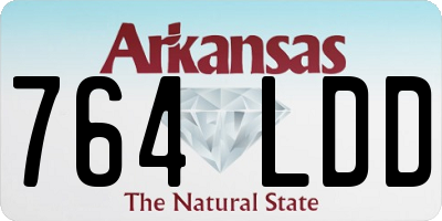 AR license plate 764LDD