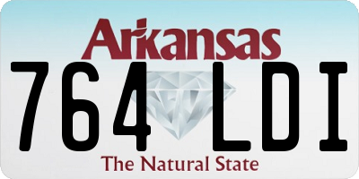 AR license plate 764LDI