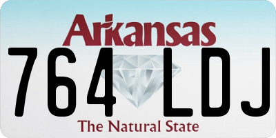 AR license plate 764LDJ