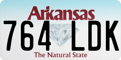 AR license plate 764LDK
