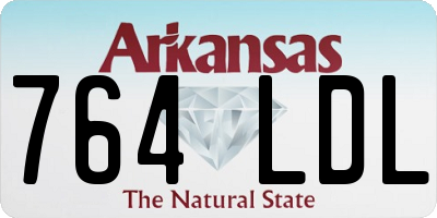 AR license plate 764LDL