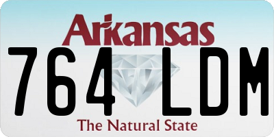 AR license plate 764LDM