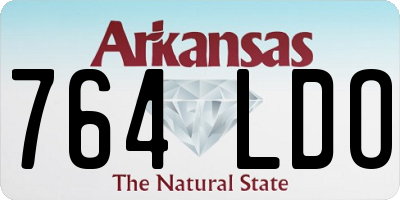 AR license plate 764LDO