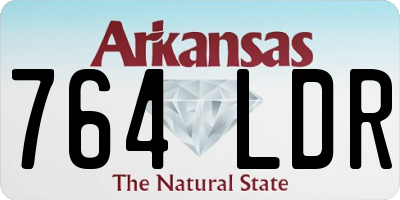 AR license plate 764LDR