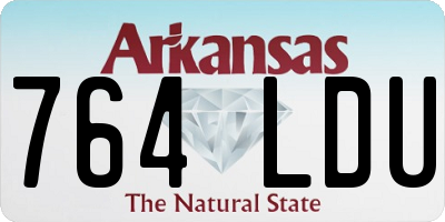 AR license plate 764LDU