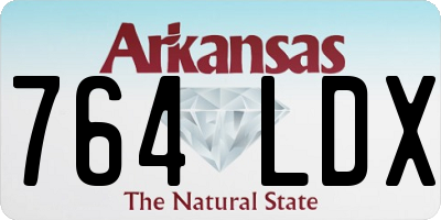 AR license plate 764LDX