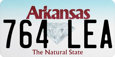 AR license plate 764LEA