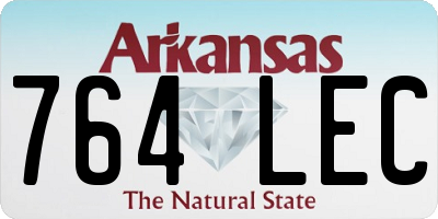 AR license plate 764LEC