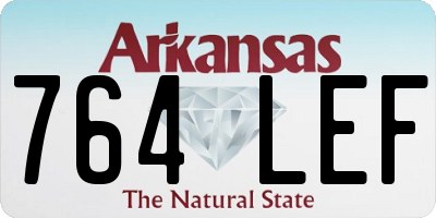 AR license plate 764LEF