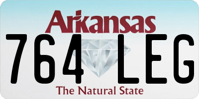 AR license plate 764LEG