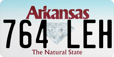 AR license plate 764LEH