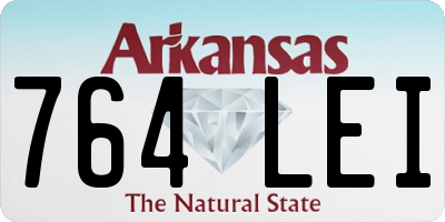 AR license plate 764LEI