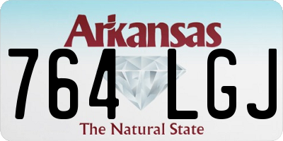 AR license plate 764LGJ