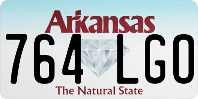 AR license plate 764LGO
