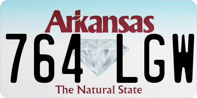 AR license plate 764LGW