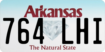 AR license plate 764LHI