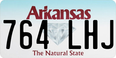 AR license plate 764LHJ