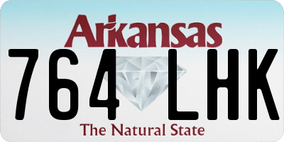 AR license plate 764LHK