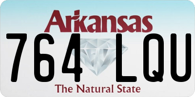 AR license plate 764LQU
