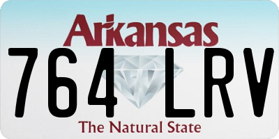 AR license plate 764LRV