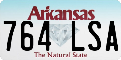 AR license plate 764LSA