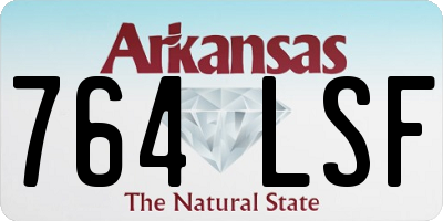 AR license plate 764LSF
