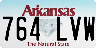 AR license plate 764LVW