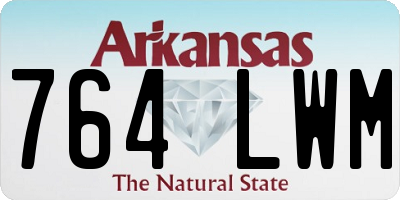 AR license plate 764LWM