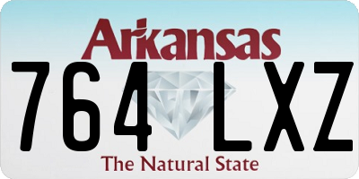 AR license plate 764LXZ